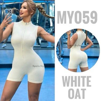 Jumper Seleting wanita MY059 olahraga gym fitnes L White Oat MY059