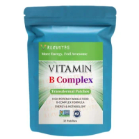 Vitamin B Complex Transdermal Patches, with Vitamin B2, B1, B3, B6, B12, Biotin and Probiotics, Non-