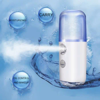 Mini Sprayer USB Rechargeable Face Steamer Humidifier Portable Air Humidifier Handheld Water Atomizer ABS Water Sprayer 30ML