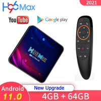 Android 11 H96 MAX V11 RK3318 Smart TV Box 4GB 32GB 64GB 2.4G&amp;5G Wifi BT H96Max Media Player Google Voice Assistant Set Top Box