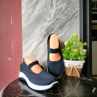 Sepatu Wanita Rajut Tali Slop Import