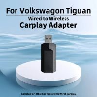 Mini Apple Carplay Adapter New Smart AI Box for VW Volkswagon Tiguan Car OEM Wired Car Play To Wireless Plug and Play USB Dongle