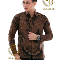 Eloka Batik ABIMATA Kemeja Batik Pria Lengan Panjang Formal – Motif Klasik Abimata – Adem dan Halus 