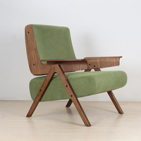 沙發 懶人沙發 熱泉意式極簡客廳實木休閑椅現代簡約設計師沙發椅陽臺咖啡單人椅