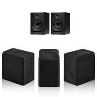 1 Pair Dustproof Cover for PRESONUS Eris E3.5/E4.5 Studio Speaker Black Slipcover Protective Case Protector Sleeve