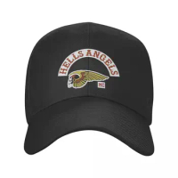 Hells Angels Logo Hats Men Women Popular Motorcycle Club Brotherhood Hats Sun Hats Adjustable Polyester Baseball Cap Summer