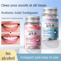 Portable Chewable Oral Care Mint Probiotic Solid Toothpaste Fresh Breath Healthy Chewables