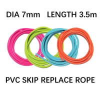 7mm 3.5 meters PVC skip rope backup replace accessories with clamps stopper handle 185 gram jump skipping parts repair change