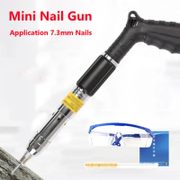 Mini Nail Gun Ceiling Artifact Automatic Slag Discharge Nail Gun 3 Power Adjustable Plumber Household Gun Nail Gun Power Tools