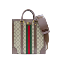 GUCCI 古馳 烏木色 GG Supreme帆布 Ophidia 兩用包 724685 【二手名牌BRAND OFF】