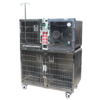 Animal Care Pet ICU Cage for Vet Clinic Hospital Inpatient oxygen cabin cat dog stainless steel house