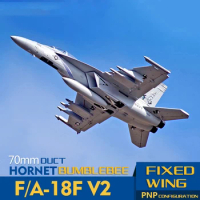 FMS 70mm Ducted Fan EDF Jet F18 PNP F/A-18F V2 Hornet Electric Model Aircraft Remote Control Assembled F-18 Hobby RC Airplane