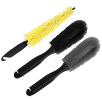 Kereta Roda Berus Tayar Pembersihan Berus Alat Kereta Rim Scrubber Cleaner Duster Mengendalikan Motosikal Lori Roda Kereta Memperincikan Berus