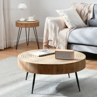 Modern Solid Wood Coffee Tables Modern Living Room Furniture Creative Desktop Side Table Low Tables room Round side Table