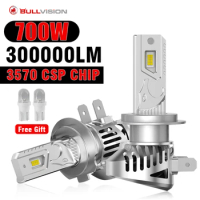 H7 LED Headlight Turbo LED Head Lamp Bulb High Power H11 7035 CSP Chip 1:1 Design Mini Size Fan Oblique Insertion 700W 300000LM