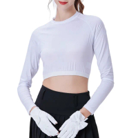 【GoPlayer】女抗UV半身防曬衣(高爾夫防曬打底衣 冰絲涼感抗UV半身內搭衣 防曬袖套)