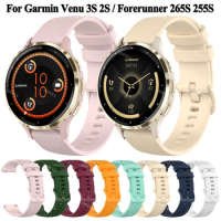 18mm 20mm Watch Strap For Garmin Venu 3s 2s Venu Sq 2 Music Vivomove Style HR Forerunner 255s 265s Silicone Band Bracelet