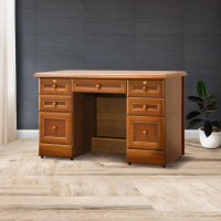 【WAKUHOME 瓦酷家具】Kato原木典藏 樟木 4.5尺書桌A005-845