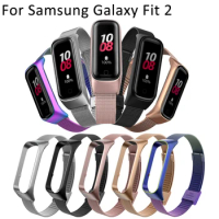 Buckle Wristband Case Metal Stainless Steel Replacement Strap For Samsung Galaxy Fit 2 R220