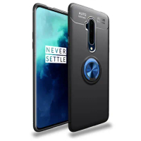 Oneplus 7T Pro HD1911 Case Magnetic Ring Holder Silicone TPU Soft Back Cover Phone Case for Oneplus 7T Pro 7TPro HD1913 HD1910