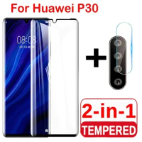 2 in 1 Protective Glass For Huawei P30 P30lite Camera Screen Protector Tempered Glas For Huawei P20 lite P30 Pro Lens Film glass