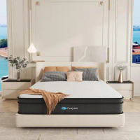 10 Inch Memory Foam Mattress Queen Size, Hybrid Mattress in a Box with Individual Pocket Spring for Motion Isolation
