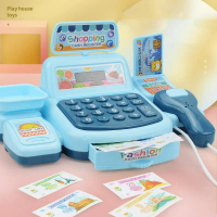 Cash Register Toy For Kids With Scanner, Real Calculator With Sounds, Role Play, Shopkeeper Merchant