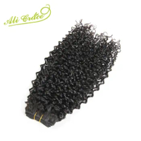 ALI GRACE Hair Malaysian Kinky Curly Hair Bundles 100% Human Hair Extensions 10-28 Inch Natural Color One Bundle Free Shipping