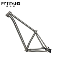 Best Quality !!! Titanium MTB Bike Frame 29*2.6 tire Wheel Thread BSA 17" Size SANTA CRUZ Geometry Accept Customized logo Logo