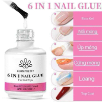 Gel đa năng 6in1 Born Pretty chính hãng 15ml - Sơn gel liên kết 6 trong 1 base, nối úp cứng móng, to