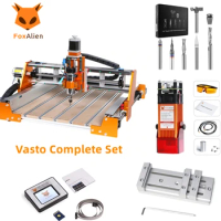 FoxAlien Vasto CNC Engraver Complete Set, 400w Spindle Compatible with Makita &amp; Dewalt Trimmer Router Metal Milling Machine