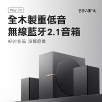 義大利 BINNIFA 桌面電腦立體聲重低音藍牙音響 Play3D(小米生態鏈商品)