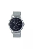 Casio Watches Men's Analog Watch MTP-B310M-1AV Silver Stainless Steel Strap Watch for Men