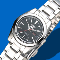 【SEIKO 精工】手錶 小資女收藏日本製5號自動機械錶-黑面/SYMK17JY(保固二年)