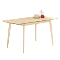 【文創集】德斯韋4尺可伸縮機能實木餐桌(120-150cm伸縮使用)