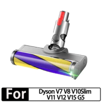 Original Laser Floor Brush For Dyson V11 V15 V10 V8 V7 V10 Slim V12 Laser Soft Suction Head LED Floor Brush Accessories