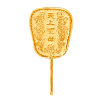 【金寶珍】媽祖日月扇-純金媽祖扇子(1.50錢±0.10)