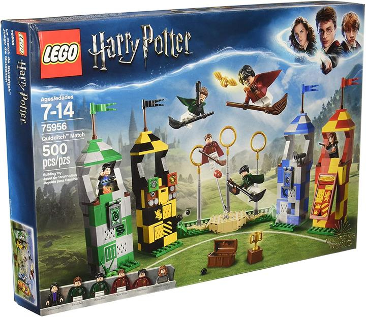Amazon.com: LEGO 樂高 75956 哈利波特魁地奇比賽積木組，葛來分多、史萊哲林、雷文克勞與赫夫帕夫塔樓，玩具禮物 : LEGO:  玩具和遊戲