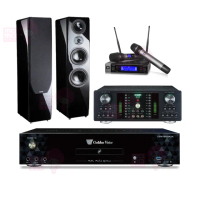 【金嗓】CPX-900 K1A+DB-7AN+JBL VM200+KTF P-889 鋼烤版 黑(4TB點歌機+擴大機+無線麥克風+喇叭)