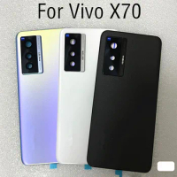 6.56" For Vivo X70 Back Battery Cover Housing Door Rear Glass Case For vivo X70 Battery Cover With Frame lens