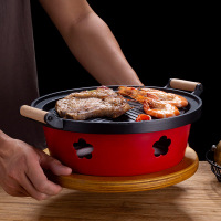Korean oven Non stick baking pan Solid heated barbecue plate Single Korean barbecue oven Commercial restaurant oven