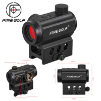 FIRE WOLF 1X20 Compact Red Dot Scope QD 20mm Mount Base Reflex Red Dot Sights