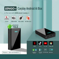 Bingo+ 4 CarPlay Mini Ai Box Wireless CarPlay Wireless Android Auto For Audi Benz Mazda Toyota For Netflix YouTube 4G LTE GPS