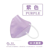 興安 兒童3D立體口罩-紫色 大童/中童 50入/1盒
