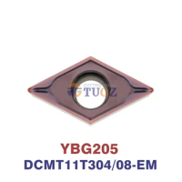 Original DCMT11T304-EM DCMT11T308-EM YBG205 DCMT 11T3 04 08 Carbide Insert Processing: Stainless Steel Lnternal Turning Tools