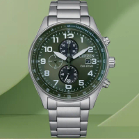 【CITIZEN 星辰】官方授權 Chronograph系列 光動能三眼計時腕錶(CA0770-72X 型男必備)
