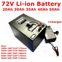 Vti Escooter Battery 72V 20Ah 30ah 35ah 40ah 50ah Lithium Ion with BMS for Tricycle Motorcycle Scooter+Charger