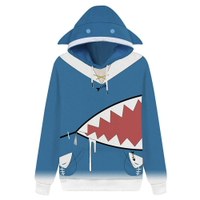2019hololive vtuber fawr gura SHARK 3D พิมพ์ Hood hoodie เสื้อกันหนาวอะนิเมะแจ็คเก็ต Coat2023