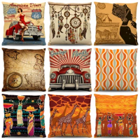 Indian vintage Cushion Cover Decorative Pillowcase Throw Pillow Case Cushion Cover 3D Bedding 45x45 65x65 70x70 80x80