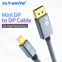 8K Mini DisplayPort to DisplayPort Cable Bidirectional Transmission 4K DP to Mini DP Cables for MacBook Air Surface Pro Monitor